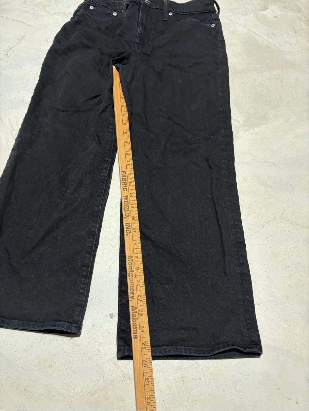 J. Crew re-96-blk ‘96 slim wide Black Jeans 28